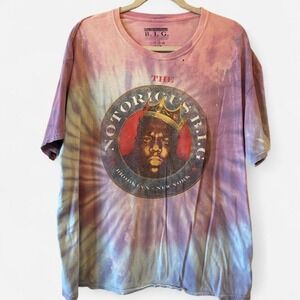The Notorious B.I.G. multicoloured tie-dye tee Sz XXL